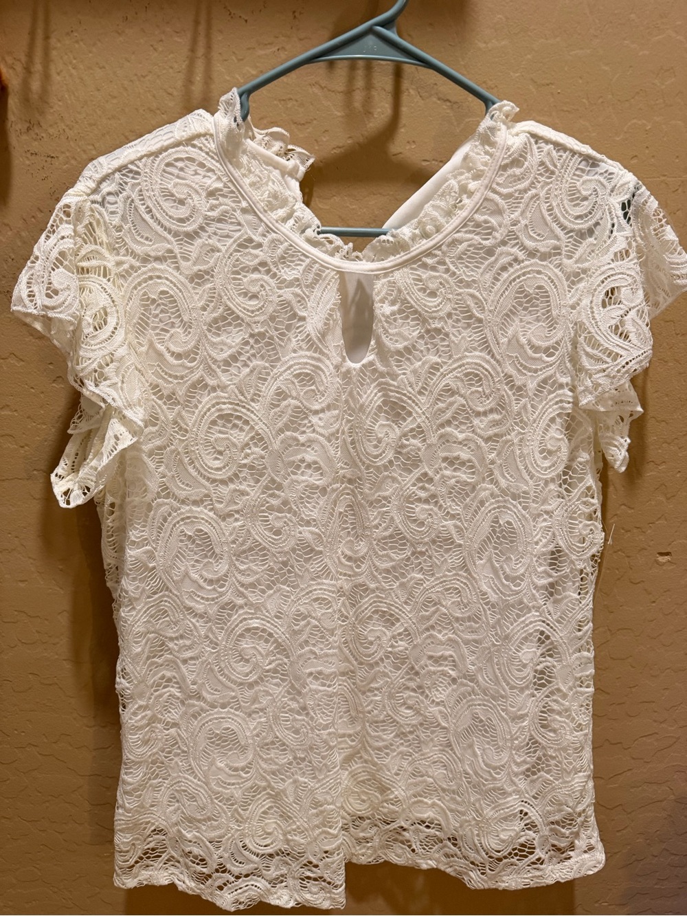 PerSeption Concept White Lace Chemise Top